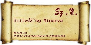 Szilvásy Minerva névjegykártya